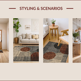 Ultra Soft Area Rug, Non Slip, Stain Resistant, Washable Area Rugs for Living Room, Bedroom, Rustic Cow Print Living Room Rug(Brown)