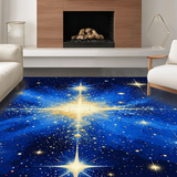 Ultra Soft Area Rug, Non Slip, Stain Resistant, Washable Area Rugs for Living Room, Bedroom, Vibrant Cosmic Abstract Aesthetic(Blue)