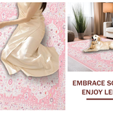 Elegant Shaggy Pink Textured Delight(Pink)