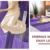 Ultra Soft Area Rug, Non Slip, Stain Resistant, Washable Area Rugs for Living Room, Bedroom, Cozy Plush Textured Accent Piece(Purple)