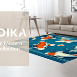 Ultra Soft Area Rug, Non Slip, Stain Resistant, Washable Area Rugs for Living Room, Bedroom, Rustic Underwater Aesthetic(Blue)
