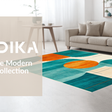 Ultra Soft Area Rug, Non Slip, Stain Resistant, Washable Area Rugs for Living Room, Bedroom, Vibrant Abstract Ink Splash(Blue)