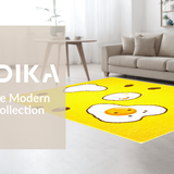 Ultra Soft Area Rug, Non Slip, Stain Resistant, Washable Area Rugs for Living Room, Bedroom, Energetic Colorful Nursery Style(Yellow)