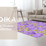 Ultra Soft Area Rug, Non Slip, Stain Resistant, Washable Area Rugs for Living Room, Bedroom, Luxurious Purple Petal Theme(Purple)