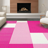 Ultra Soft Area Rug, Non Slip, Stain Resistant, Washable Area Rugs for Living Room, Bedroom, Bright Non-Slip Safe Play Surface(Pink)