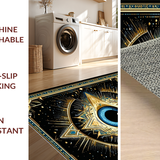 Vibrant Blue Tiled Motif(Black)