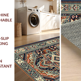 Ultra Soft Area Rug, Non Slip, Stain Resistant, Washable Area Rugs for Living Room, Bedroom, Sleek Minimalist Tiled Artwork(Brown)