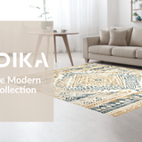 Ultra Soft Area Rug, Non Slip, Stain Resistant, Washable Area Rugs for Living Room, Bedroom, Artful Distressed Floral Arrangement(Beige)