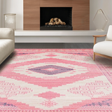 Ultra Soft Area Rug, Non Slip, Stain Resistant, Washable Area Rugs for Living Room, Bedroom, Minimalist Pink Graphic Scheme(Pink)