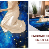 Ultra Soft Area Rug, Non Slip, Stain Resistant, Washable Area Rugs for Living Room, Bedroom, Mystical Sky-Themed Elegance(Blue)
