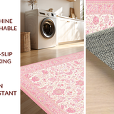 Ultra Soft Area Rug, Non Slip, Stain Resistant, Washable Area Rugs for Living Room, Bedroom, Serene Blush Colorful Essence(Pink)