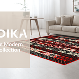 Ultra Soft Area Rug, Non Slip, Stain Resistant, Washable Area Rugs for Living Room, Bedroom, Vibrant Playful Pattern Display(Black)