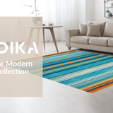 Artful Multicolor Striped Ensemble(Blue)