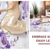 Ultra Soft Area Rug, Non Slip, Stain Resistant, Washable Area Rugs for Living Room, Bedroom, Vibrant Cozy Garden Inspired Design(Purple)
