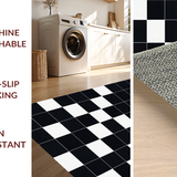 Cozy Gray and White Checker Design(Black)