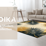 Ultra Soft Area Rug, Non Slip, Stain Resistant, Washable Area Rugs for Living Room, Bedroom, Sophisticated Linear Striped Design(Gold)