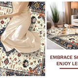 Vibrant Distressed Geometric Motif(Ivory)