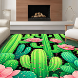 Trendy Rustic Cactus Motif(Green)
