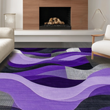 Ultra Soft Area Rug, Non Slip, Stain Resistant, Washable Area Rugs for Living Room, Bedroom, Contemporary Luxurious Shag Design(Purple)