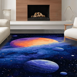 Ultra Soft Area Rug, Non Slip, Stain Resistant, Washable Area Rugs for Living Room, Bedroom, Radiant Galactic Exploration Pattern(Purple)