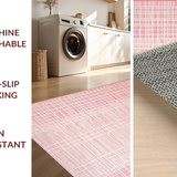 Ultra Soft Area Rug, Non Slip, Stain Resistant, Washable Area Rugs for Living Room, Bedroom, Contemporary Fluffy Abstract Style(Pink)
