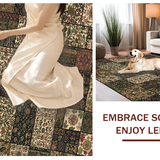 Ultra Soft Area Rug, Non Slip, Stain Resistant, Washable Area Rugs for Living Room, Bedroom, Stylish Colorful Trellis Motif(Brown)
