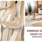 Ultra Soft Area Rug, Non Slip, Stain Resistant, Washable Area Rugs for Living Room, Bedroom, Rustic Neutral Tones Curved Patterns(Beige)