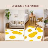 Ultra Soft Area Rug, Non Slip, Stain Resistant, Washable Area Rugs for Living Room, Bedroom, Cute Decorative Egg Shape(Yellow)