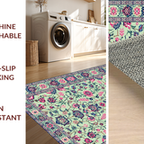 Elegant Green Floral Touch(Ivory)