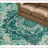Ultra Soft Area Rug, Non Slip, Stain Resistant, Washable Area Rugs for Living Room, Bedroom, Light Blue Green Rug for High Traffic Home Office(Green)