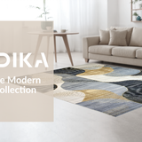 Trendy Contemporary Abstract Motif(Gray)
