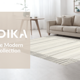 Ultra Soft Area Rug, Non Slip, Stain Resistant, Washable Area Rugs for Living Room, Bedroom, Classic Neutral Striped Elegance(Beige)