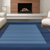 Ultra Soft Area Rug, Non Slip, Stain Resistant, Washable Area Rugs for Living Room, Bedroom, Modernist Gray Pattern Fusion(Blue)
