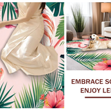 Artistic Flamingo and Leaf Ensemble(Pink)