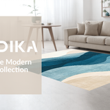 Elegant Blue Toned Artful Design(Beige)