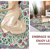 Elegant Green Floral Touch(Ivory)