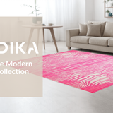 Ultra Soft Area Rug, Non Slip, Stain Resistant, Washable Area Rugs for Living Room, Bedroom, Elegant Minimalist Pink Pattern(Pink)