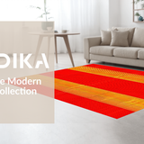 Ultra Soft Area Rug, Non Slip, Stain Resistant, Washable Area Rugs for Living Room, Bedroom, Rustic Warm Earth Palette(Red)