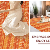Ultra Soft Area Rug, Non Slip, Stain Resistant, Washable Area Rugs for Living Room, Bedroom, Contemporary Rustic Orange Elegance(Orange)