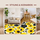 Floral Black Sunflower Aesthetic(Yellow)