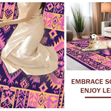 Ultra Soft Area Rug, Non Slip, Stain Resistant, Washable Area Rugs for Living Room, Bedroom, Striking Purple and Pink Visual Harmony(Purple)