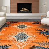 Ultra Soft Area Rug, Non Slip, Stain Resistant, Washable Area Rugs for Living Room, Bedroom, Creative Youthful Tiger Theme Decor(Orange)