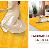 Ultra Soft Area Rug, Non Slip, Stain Resistant, Washable Area Rugs for Living Room, Bedroom, Bold Geometric Yellow Infusion(Yellow)