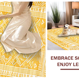 Ultra Soft Area Rug, Non Slip, Stain Resistant, Washable Area Rugs for Living Room, Bedroom, Soft Mustard Geometric Patterns(Yellow)
