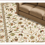 Ultra Soft Area Rug, Non Slip, Stain Resistant, Washable Area Rugs for Living Room, Bedroom, Rustic Earthy Floral Arrangement(Beige)