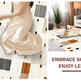 Ultra Soft Area Rug, Non Slip, Stain Resistant, Washable Area Rugs for Living Room, Bedroom, Elegant Off-White Animal Motif(Beige)