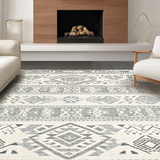 Ultra Soft Area Rug, Non Slip, Stain Resistant, Washable Area Rugs for Living Room, Bedroom, Artful Modern Abstract Design Elements(Gray)