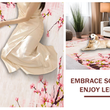 Ultra Soft Area Rug, Non Slip, Stain Resistant, Washable Area Rugs for Living Room, Bedroom, Lush Pink Blossom Artistry(Pink)