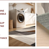 Ultra Soft Area Rug, Non Slip, Stain Resistant, Washable Area Rugs for Living Room, Bedroom, Contemporary Subtle Textured Pattern(Gray)
