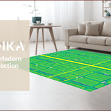 Ultra Soft Area Rug, Non Slip, Stain Resistant, Washable Area Rugs for Living Room, Bedroom, Playful Multicolor Urban Journey(Green)